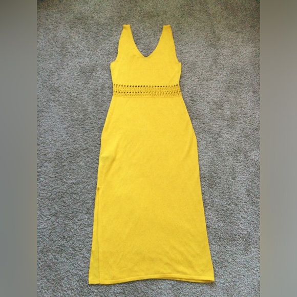 🔥🔥HOST PIC🔥🔥 H&M Yellow Fine Knit Midi Dress - Picture 14 of 15